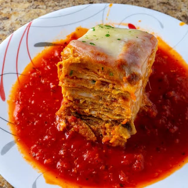 Eggplant Parmesan Entrée.